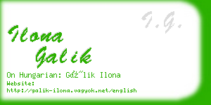 ilona galik business card